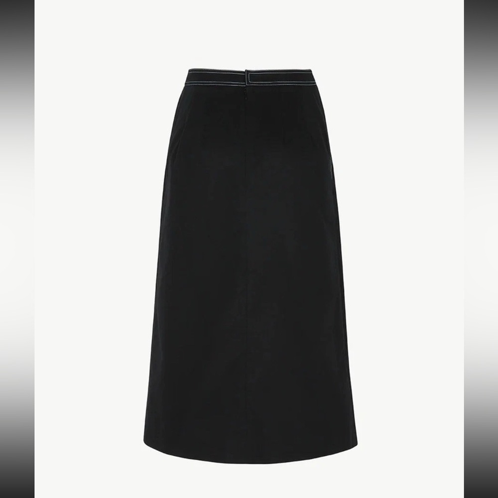 Jeana Sohn Teo Midi Cotton slit Skirt